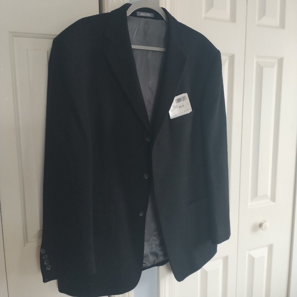 Oscar de la Renta Black Wool Classic Suit Jacket Blazer 44R - Picture 3 of 13